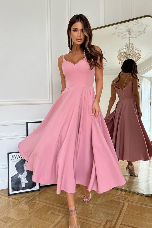 SUKIENKA MIDI NA RAMIĄCZKACH - brudny