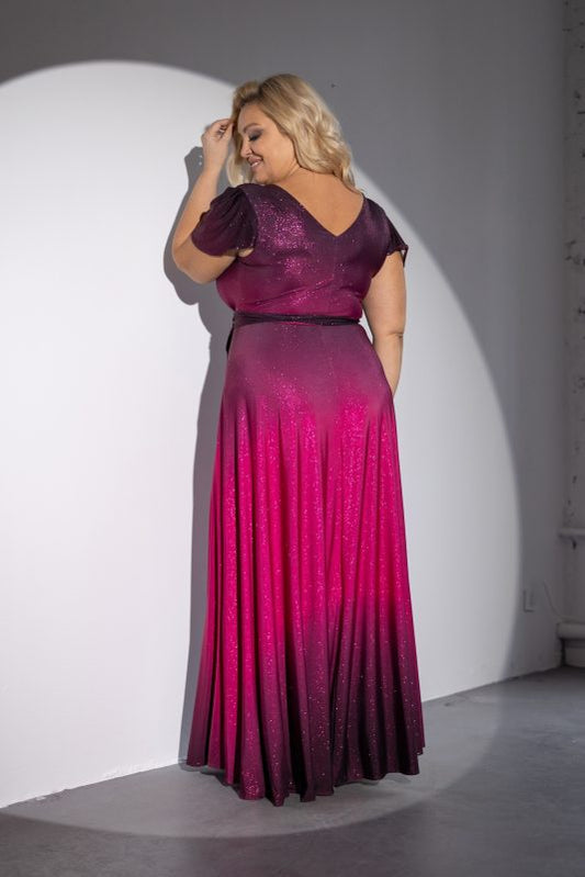 LUMIRA Fuksja Ombre Plus Size