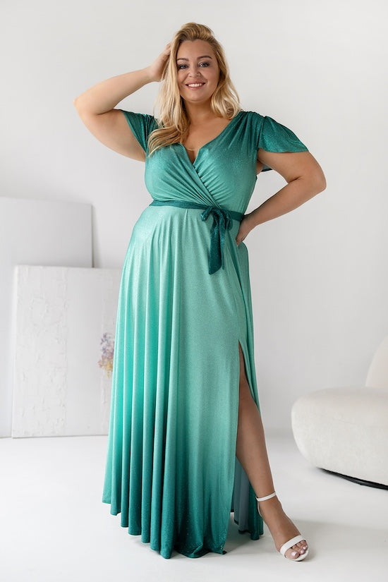 Sukienka LUMIRA Szmaragd Ombre Plus Size