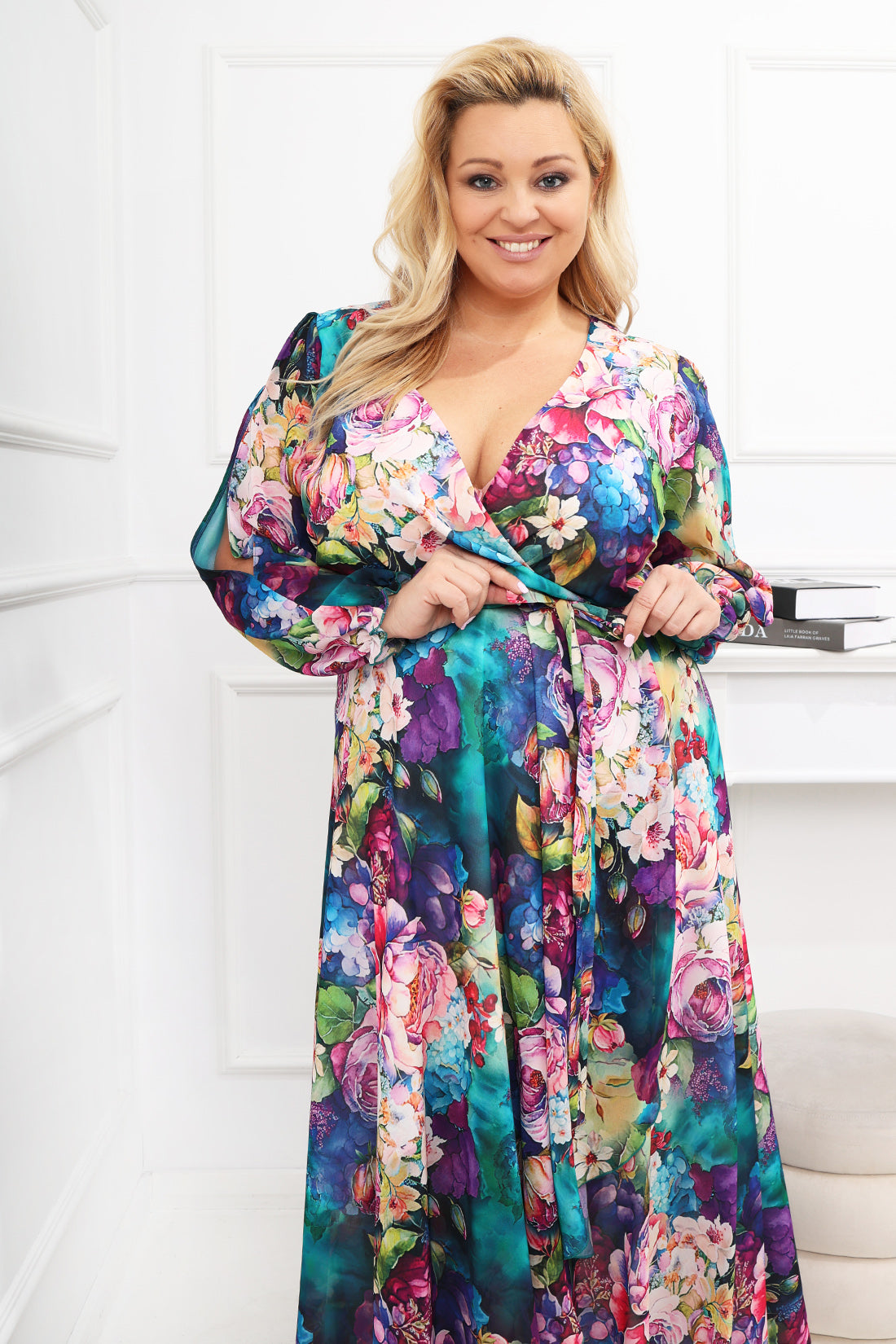 Sukienka Szyfonowa plus size WIKTORIA wzór 67