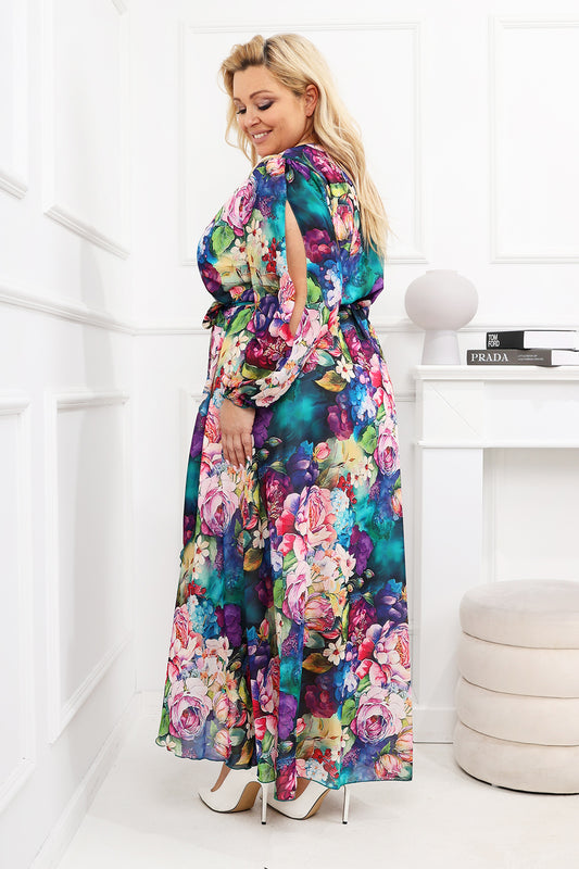 Sukienka Szyfonowa plus size WIKTORIA wzór 67