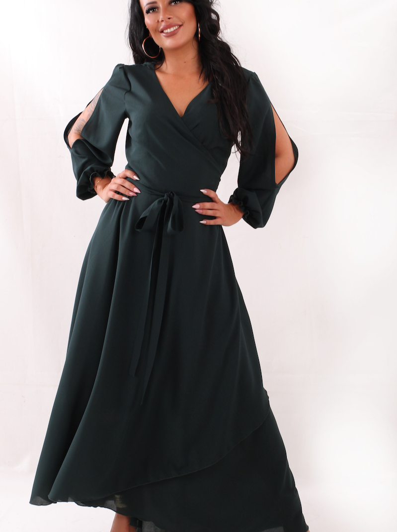sukienka maxi kopertowa plus size 